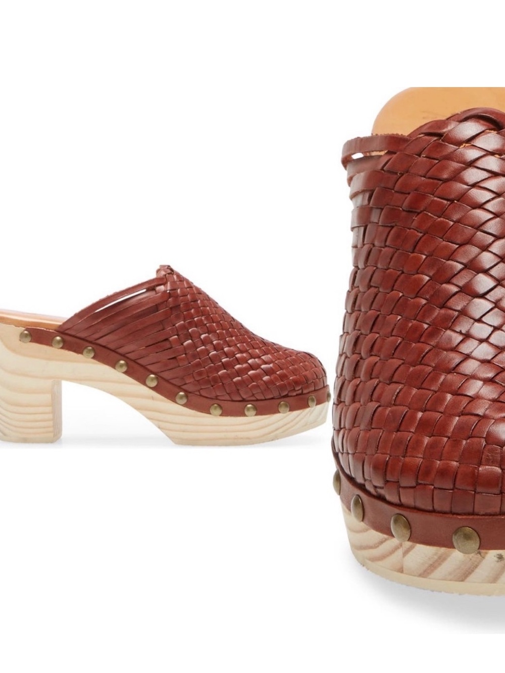 Beek Black Woven Leather Clogs sz 10 Spring and Summer!